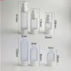200 x 15 ml 30 ml 50 ml Clear Frost Airless Pump Bottle Contenitori per lozione facili da trasportare per articoli da viaggio qty