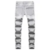 Mäns jeans 2021 Casual Ripped Straight Sand Fried Gray207g