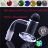 Wholesale Thick Quartz Blender Spin Banger Nail with Smoking Beveled Top Domeless Nails with Luminous with terp pearl glass carb cap ball