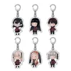 Japoński Anime Kikegurui Key Chain Silver Plated Cartoon Figury Akrylowe Wisiorek Metalowy Brelok Piękny Kluczowy Uchwyt Ring Llaveros G1019