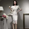 lace tight Dress korean ladies Summer Short SLeeve V neck Sexy office cabaret Party Dresses for women 210602