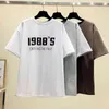 Wwenn letter cópia camiseta mulheres manga curta o pescoço solto tshirt verão moda tee femme tops cinza branco 210507
