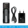 Liitokala lii-100b lii-100 18650 Chargeur intelligent de batterie pour 26650/18350 / 16340/18500 / AA / AAA 3.7V 1.2V NI-MH NI-CD Lithium + LiI-U1 5V 2A USB