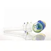 Cigarette Tube Handcraft Pyrex Glass Oil Burner Pipe Mini Smoking Hand Pipes Colorful with Three Dots