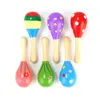 Home Kinderen Speelgoed Houten Baby Kind Muziekinstrument Rammelaar Maracas Cabasa Zand Hamer Orff Instruments Toy YHM620-ZWL