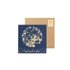 Wenskaarten 1 van de high-end gouden folie bedankkaart met envelop en stickers Business Blue Conference cadeaubericht noot Party Decor