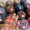 1 STÜCK 500g Natürlicher Farbverlauf Wollfaden Regenbogenfarbe Ölgemäldeeffekt Mittelgrobes Mohairgarn DIY Pullover Schalfaden Y211129