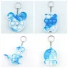 Nieuwe Kinderen Volwassen Push Bubble Fidget Sensory Toy Key Ring Educatief Anti-Stress Speelgoed Decompressie Sleutelhanger