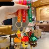 Fruit Bear Keyring Holder Cartoon Animal Car Key Chain Ring Women Mens Jewelry Charms Fashion Trend Bag Pendant Couple Keychains Accessories