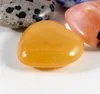 Hot Högkvalitativ Kärlek Hjärtformad Massage Pärlor Naturlig Quartz Stone Icke Porous DIY Smycken Göra Partihandel