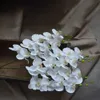 White 8 Stems Phalaenopsis Orchids Real Touch Flowers Artificial Orchids DIY Silk Wedding Bouquets Home Floral Decor