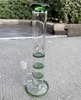 Bonga de água verde de vidro verde de 10 polegadas de 10 polegadas Bongos de água de três camadas Filtro de copo de copo de bongueiro 14 mm