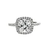 2020 Cushion Cut 3ct Lab Diamant Ring 925 Sterling Silber, Verlobung, Hochzeit Band Ringe für Frauen Männer Moissanit Party Jewelry209p