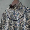 Johnature, camisetas de pana originales para mujer, estampado Floral, cuello alto, manga larga, primavera, Vintage, suelta, camisetas suaves para mujer, 210521