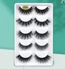 5 pary Naturalne fałszywe rzęsy Grube 3D Mink Lashes Makeup Mink rzęsy 12 Style 5 par / Lot