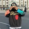 Moletom com capuz masculino Plus Size Swimwear Carta Impressão Plus Velvet Suéter Homens Harajuku Capuz Hoodie Hip Hop Estranho Coisas Hooded