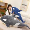 1PC balena giocattoli di peluche cuscino per dormire compagno di viaggio giocattolo simpatico animale di pezza pesce 210728