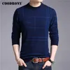 Coodrony Brand Sweater Men Spring Herfst O-Neck Pull Homme Cotton WOL TULLOVER STRIPED BREIDWEAR S SWEATERS SHIRTS C1048 210909