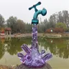 Glass Functional Splash Bong 10mm Kobiece Joint Perc Fajki Rury Terp Slurper Bubbler Rig Oil