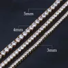 Uwin 3mm 4mm 5mm 8mm Tennis Chain Mens Zircon 1 Row CZ Iced Out Necklace Copper Hip Hop Jewelry Wholesale Dropshipping Gift X0509