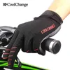 Coolchange gants de cyclisme éponge pad long doigt sport écran tactile vélo antichoc moto homme femme vélo gant 211124