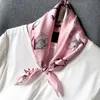 2020 100% Naturalny prawdziwy jedwabny Neckerchief dla kobiet Brand Print Square Scarf Headscarf Pure Chandana Hidżab Chusteczki