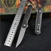 Boker Plus Flipper 나이프 3.4 "M390 새틴 블레이드, 탄소 섬유 야외 사냥 캠핑 생존 나이프 EDC 도구