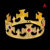 Gold Silvery Crown King Queen Princess Prince Tiara Costume Accessory for Adult Kids Party Favors