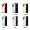 Custodie per telefoni con bordo colorato per iPhone 13 12 11 Pro Max Xs XR X SE 7 8 plus Custodia protettiva in TPU trasparente con retro in cristallo per PC