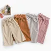 Printemps Enfants Bébé Filles Pantalon En Velours Côtelé Lâche Vêtements Pour Enfants Automne Pantalon Décontracté Enfants 210429