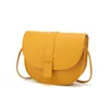 Petit sac à main en cuir PU pour femmes, sacoche à bandoulière, mode solide jaune noir, sacs pour téléphone pour dames