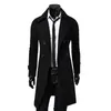 Men's Trench Coats Fashion Brand Autumn Jacket Long Coat High Quality Self-cultivation Solid Color Double-breasted