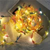 Saiten Künstliche Bunte Blattfee Kupferdrahtschnur 2M 3M 5M 10M Lampe LED Flexible Urlaubsbeleuchtung für Hochzeit Weihnachtslicht