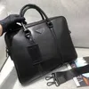 2022new Men Shoulder Briefcase Black Leather Designer Handbag Business Laptop Bag Messenger Bags with Nameplates Totes Men's Luggage Computerhandbag