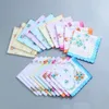 Cotton Handkerchief Print Towels Floral Embroidered Scarf Pocket Hankie Hankerchief WLL542