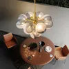 Lâmpada de candelabro moderna para sala de estar / quarto nórdico bola de vidro iluminação criativa sala de jantar luminária