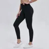 Pantalon de yoga de la mode Femme High Taille Leggings Couleurs solides Matière respirante TrackSuit Super Elastic sans soudure de yogas