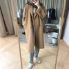 Manteau en cachemire Double face pour femme, mi-long, haut de gamme, en laine, avec poche, nouvelle collection automne et hiver 2021