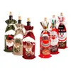 Рождественские винные бутылки с рождественским рождественским украшениями для домашнего орнамента Новогоднее Рождество навидад подарки