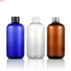 250 ml 24 Stück PET-Lotion-Flasche mit Schraubverschluss, bernsteinfarbener Kunststoff-Kosmetikbehälter, leere Shampoo-Unterabfüllung, Flaschenwaren für ätherische Öle