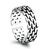 Hollow Square Silver chain Band Rings open adjustable Knot Finger Ring Fashion Jewelry for women men Will and sandy