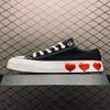 2023 Klassiska skor för män Womens Canvas 70 HI Big Eyes Red Heart Shape Platform 1970 All Star Sneaker