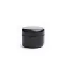 empty cosmetic containers 50g black PET plastic Packing Bottles jars with clear inner PP cover for hand/face mask