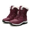 Originele No Merk Dames Laarzen Hoge Low Black White Wine Red Classic Enkle Short Womens Snow Winter Boot Maat 5-10