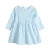 ZWY1219 Baby girl long-sleeved dress new children's dress embroidery cartoon flowers pattern new year princess dress Q0716