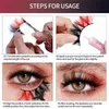 Farbige Wimpern Wispy Fluffy 3D-Nerzwimpern Natürliche lange falsche Wimpern Farbwimpernstreifen Mehrfarbig zweifarbig für Cosplay-Tages-Make-up