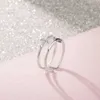 Sodrov Silber 925 Schmuck für Frauen 925 Sterling Silber Trendy Kreuz Finger Ring Größe Verstellbare Öffnung Silber Ringe X0715