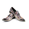 Storlek 38-46 Högkvalitativa herr Formella skor Läder Läder lyxfest bröllop Male Shoes Lace Up Pekade Oxford Business Shoes for Men