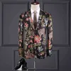 Velluto Leopardo Blazer Uomo casual slim fit Blazer Wedding Party Stage Cantante giacca Abito Blazer Uomo casaco masculino 210527