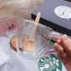 Taza Starbucks de 250 ML, botella de agua de doble capa, taza de jugo de café con cuchara y tapas, producto de regalo 300x